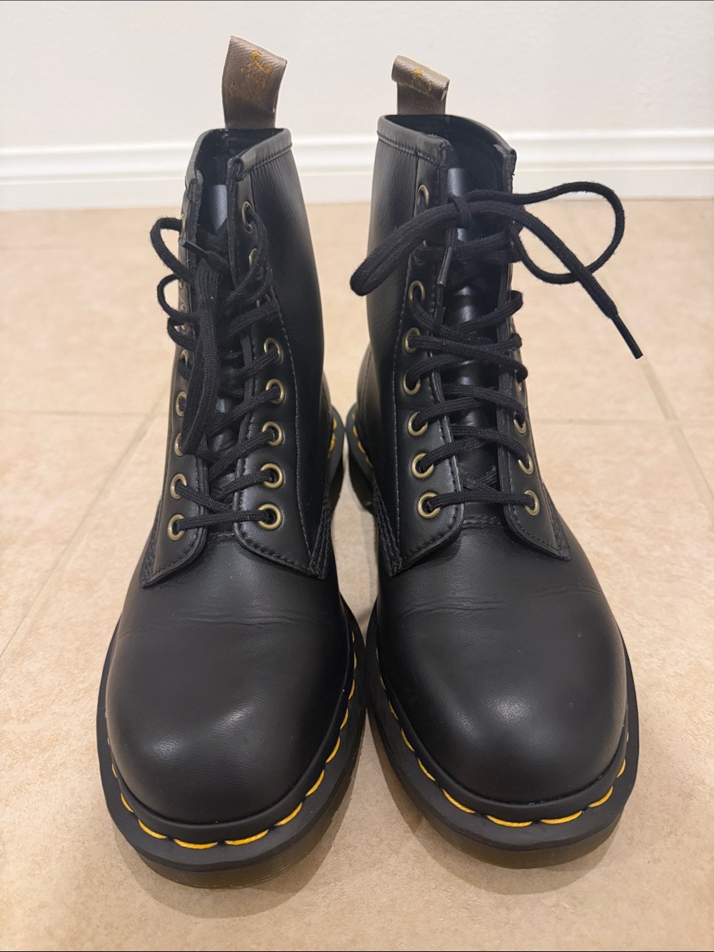 Dr. Martens 1460 Vegan Black Boots Women’s US 8 With Box